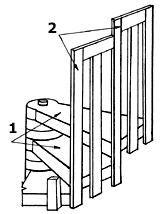Вариант конструкции ограждения винтовой лестницы